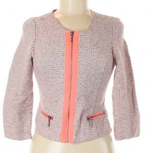 Pink light tweed like blazer jacket